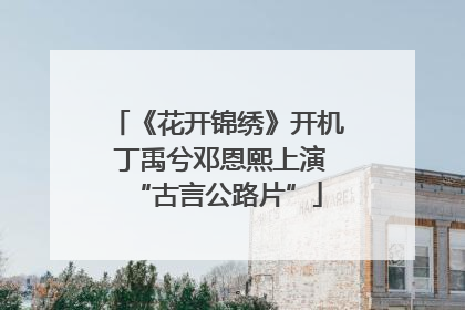 《花开锦绣》开机 丁禹兮邓恩熙上演“古言公路片”