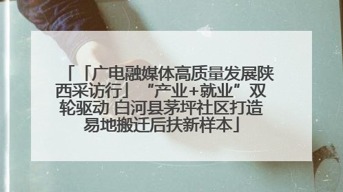 「广电融媒体高质量发展陕西采访行」“产业+就业”双轮驱动 白河县茅坪社区打造易地搬迁后扶新样本
