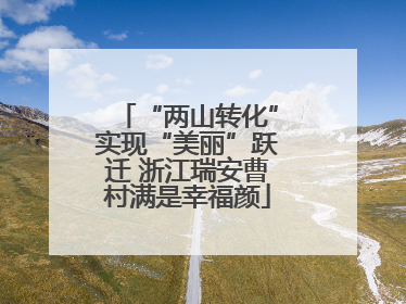 “两山转化”实现“美丽”跃迁 浙江瑞安曹村满是幸福颜