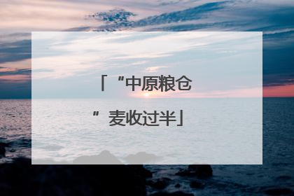 “中原粮仓”麦收过半