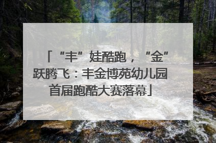 “丰”娃酷跑，“金”跃腾飞：丰金博苑幼儿园首届跑酷大赛落幕