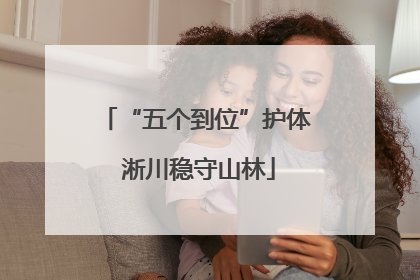 “五个到位”护体 淅川稳守山林