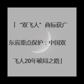 “双飞人”商标获广东省重点保护：中国双飞人20年破局之路