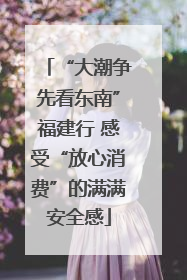 “大潮争先看东南”福建行 感受“放心消费”的满满安全感