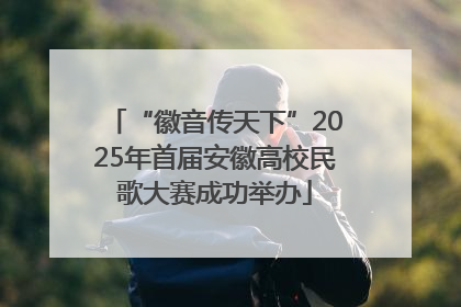 “徽音传天下”2025年首届安徽高校民歌大赛成功举办