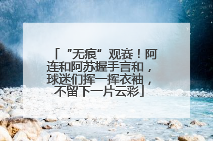 “无痕”观赛！阿连和阿苏握手言和，球迷们挥一挥衣袖，不留下一片云彩