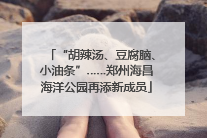 “胡辣汤、豆腐脑、小油条”……郑州海昌海洋公园再添新成员