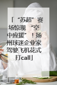 “苏超”赛场惊现 “空中应援”！扬州球迷企业家驾驶飞机花式打call
