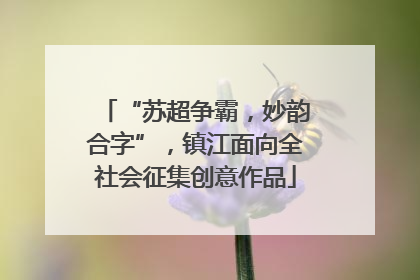 “苏超争霸，妙韵合字”，镇江面向全社会征集创意作品