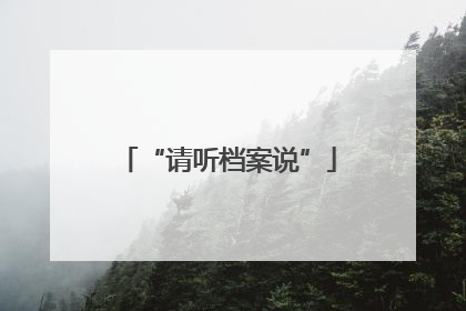 “请听档案说”