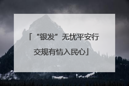 “银发”无忧平安行 交规有情入民心