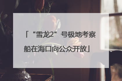 “雪龙2”号极地考察船在海口向公众开放