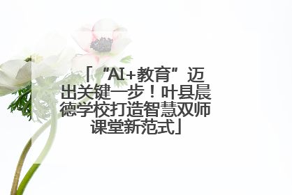“AI+教育”迈出关键一步！叶县晨德学校打造智慧双师课堂新范式