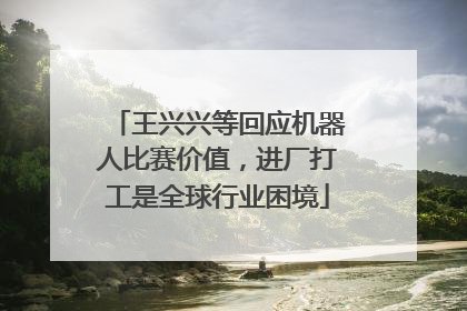王兴兴等回应机器人比赛价值，进厂打工是全球行业困境