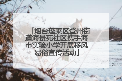 烟台蓬莱区登州街道海景苑社区携手海市实验小学开展移风易俗宣传活动