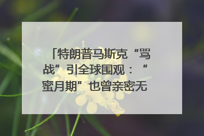 特朗普马斯克“骂战”引全球围观：“蜜月期”也曾亲密无间｜国际观察