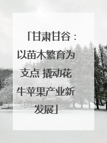 甘肃甘谷：以苗木繁育为支点 撬动花牛苹果产业新发展