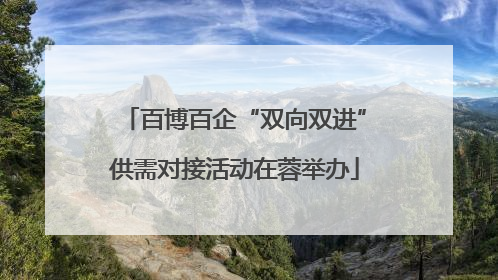 百博百企“双向双进”供需对接活动在蓉举办