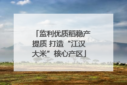 监利优质稻稳产提质 打造“江汉大米”核心产区