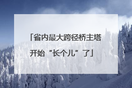 省内最大跨径桥主塔开始“长个儿”了