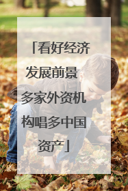 看好经济发展前景 多家外资机构唱多中国资产