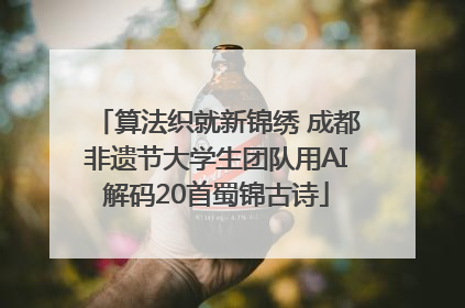 算法织就新锦绣 成都非遗节大学生团队用AI解码20首蜀锦古诗