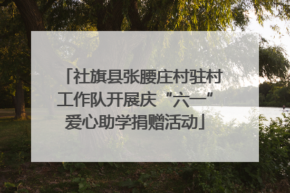 社旗县张腰庄村驻村工作队开展庆“六一”爱心助学捐赠活动
