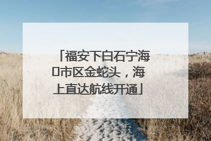 福安下白石宁海⇆市区金蛇头，海上直达航线开通