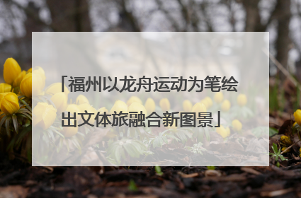 福州以龙舟运动为笔绘出文体旅融合新图景