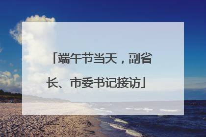 端午节当天，副省长、市委书记接访