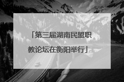 第三届湖南民盟职教论坛在衡阳举行