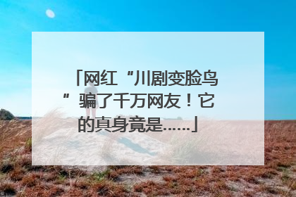 网红“川剧变脸鸟”骗了千万网友！它的真身竟是……