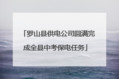 罗山县供电公司圆满完成全县中考保电任务