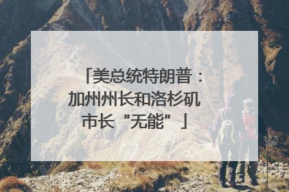 美总统特朗普：加州州长和洛杉矶市长“无能”