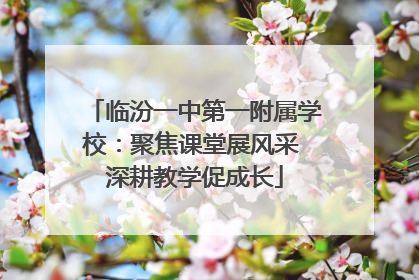 临汾一中第一附属学校：聚焦课堂展风采 深耕教学促成长