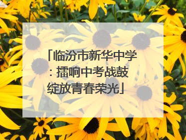 临汾市新华中学：擂响中考战鼓 绽放青春荣光