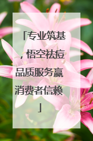 专业筑基，悟空祛痘品质服务赢消费者信赖