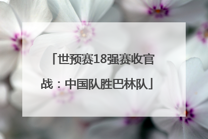 世预赛18强赛收官战：中国队胜巴林队
