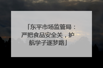 东平市场监管局：严把食品安全关，护航学子逐梦路