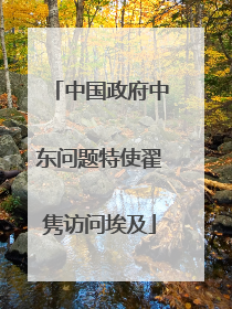 中国政府中东问题特使翟隽访问埃及