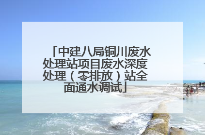 中建八局铜川废水处理站项目废水深度处理（零排放）站全面通水调试