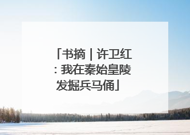 书摘｜许卫红：我在秦始皇陵发掘兵马俑