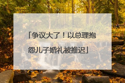 争议大了！以总理抱怨儿子婚礼被推迟