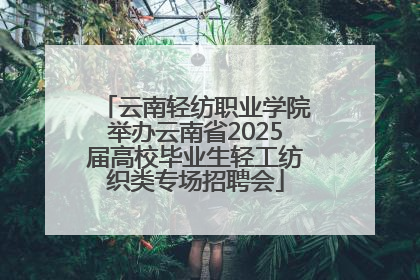 云南轻纺职业学院举办云南省2025届高校毕业生轻工纺织类专场招聘会
