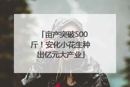 亩产突破500斤！安化小花生种出亿元大产业