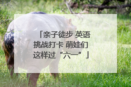 亲子徒步 英语挑战打卡 萌娃们这样过“六一”