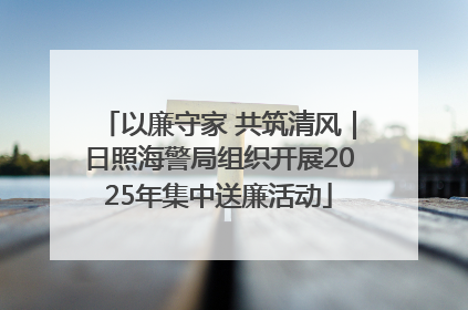 以廉守家 共筑清风｜日照海警局组织开展2025年集中送廉活动
