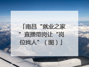南昌“就业之家”直播带岗让“岗位找人”（图）