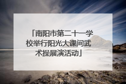 南阳市第二十一学校举行阳光大课间武术操展演活动