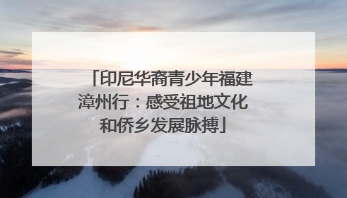 印尼华裔青少年福建漳州行：感受祖地文化和侨乡发展脉搏
